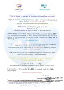 Vabilo na pohod za spomin ob Sestrškem jezeru